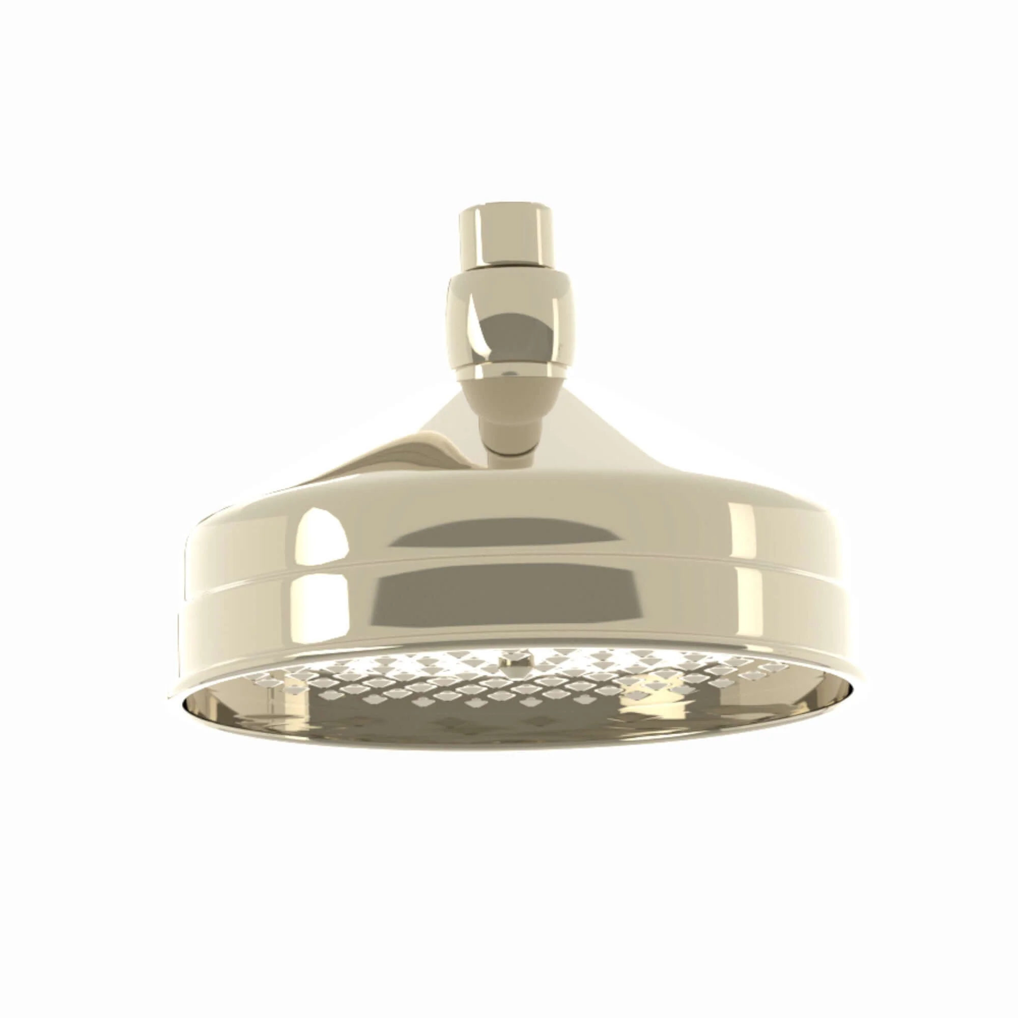 Traditional Ceiling Fixed Apron Brass Shower Head 6" With 180mm Ceiling Shower Arm - Gold - Image 3