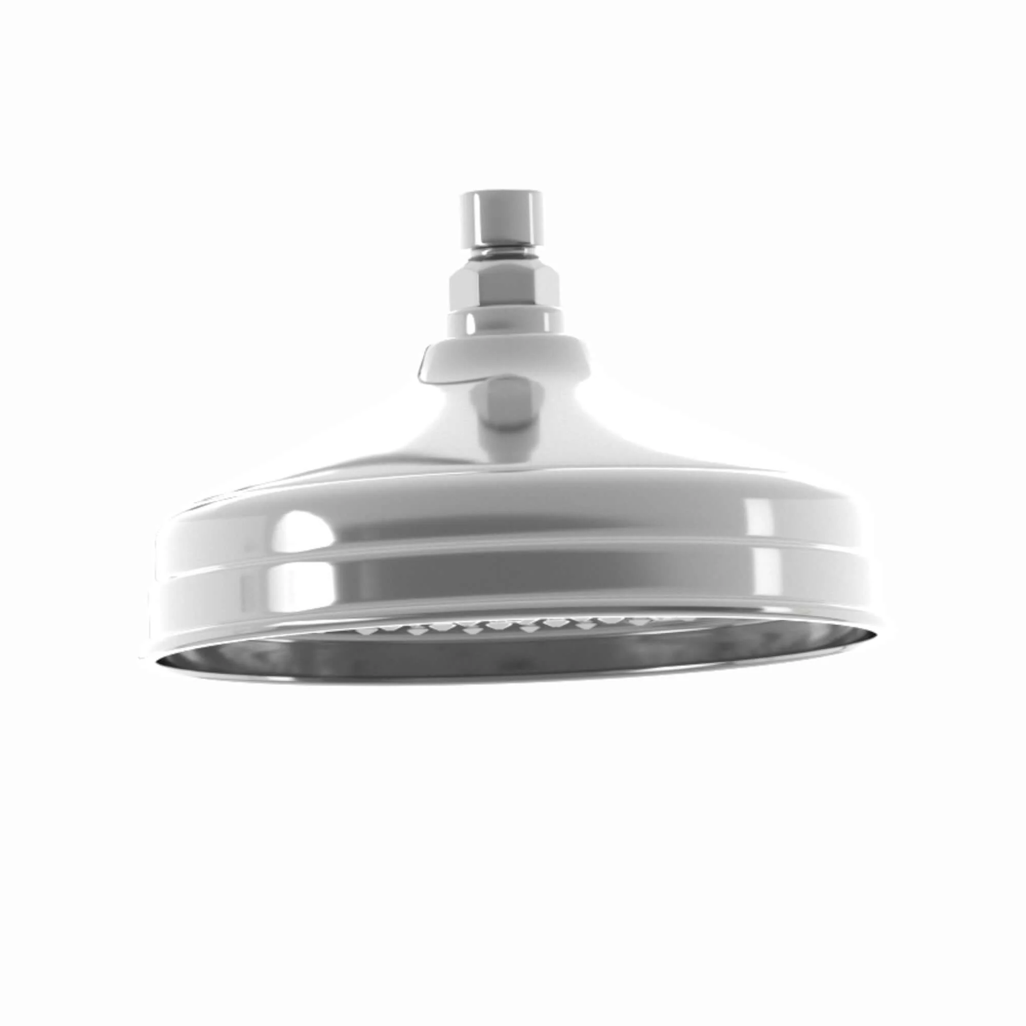 Traditional Ceiling Fixed Apron Brass Shower Head 8" With 180mm Ceiling Shower Arm - Chrome - Image 5