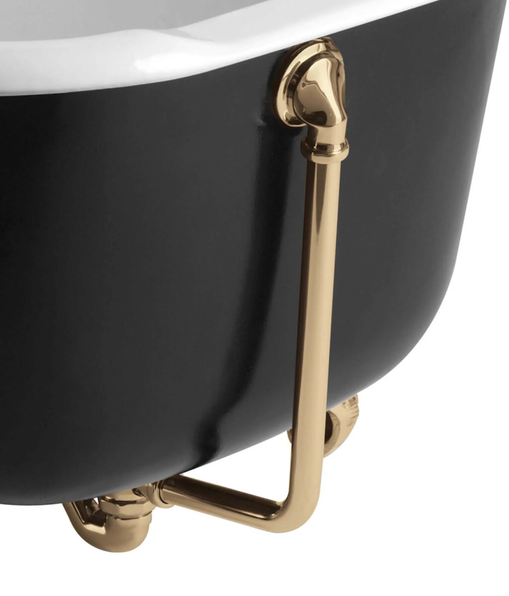 Traditional Exposed Bath Retainer Waste & Ball Chain Plug with Overflow - Gold - Image 2