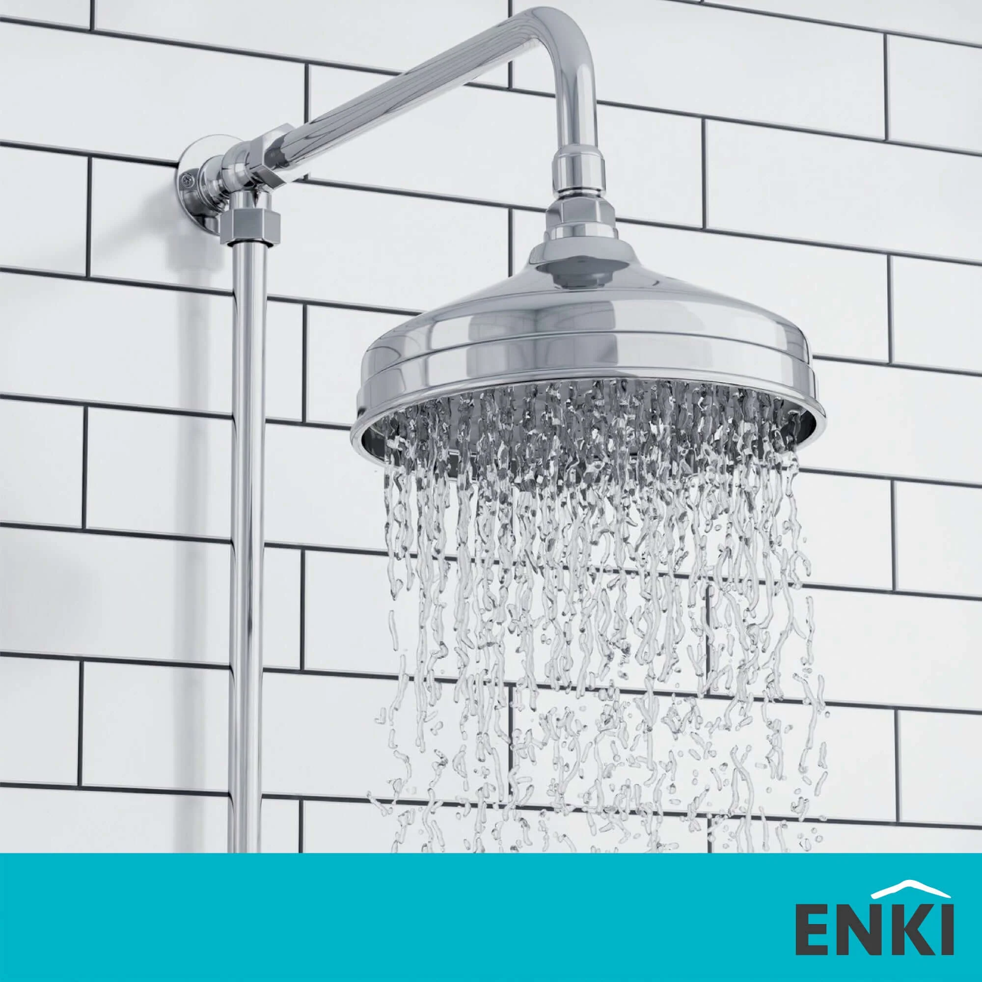 Chrome Traditional shower head apron rose brass 200mm - Image 6