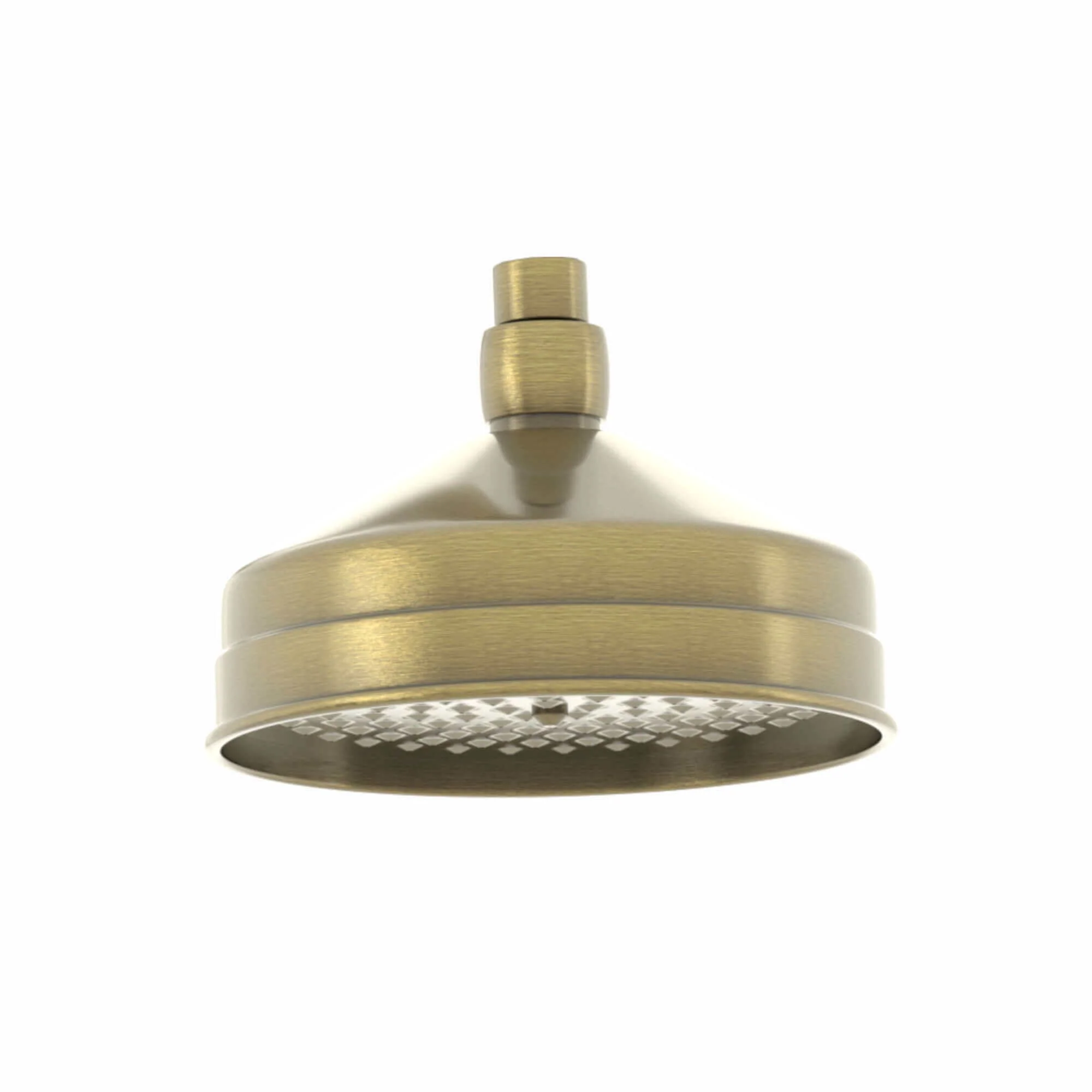 Traditional Wall Fixed Apron Brass Shower Head 6" With Shower Arm - Antique Brass - Image 3