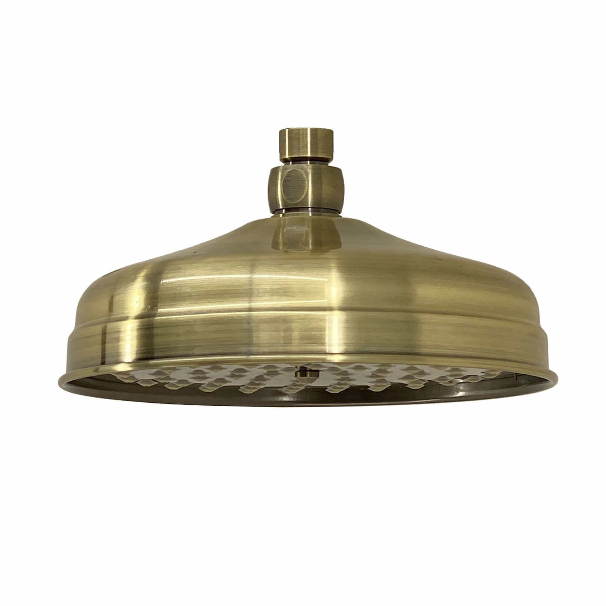 Traditional Wall Fixed Apron Brass Shower Head 8" With Shower Arm - Antique Brass - Image 3