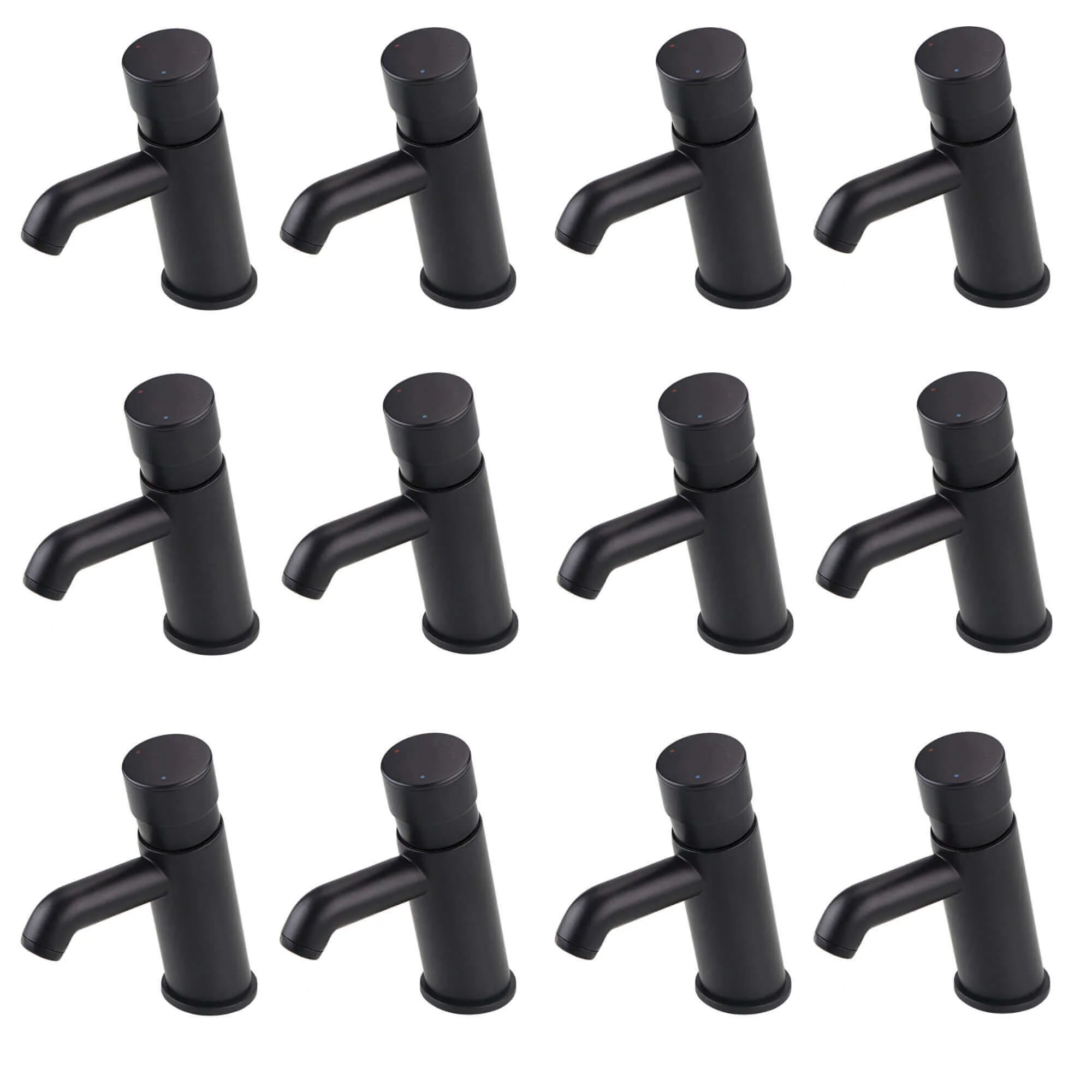 Vision mono non concussive time adjustable basin mixer tap modern - black - 12 pack - Image 2