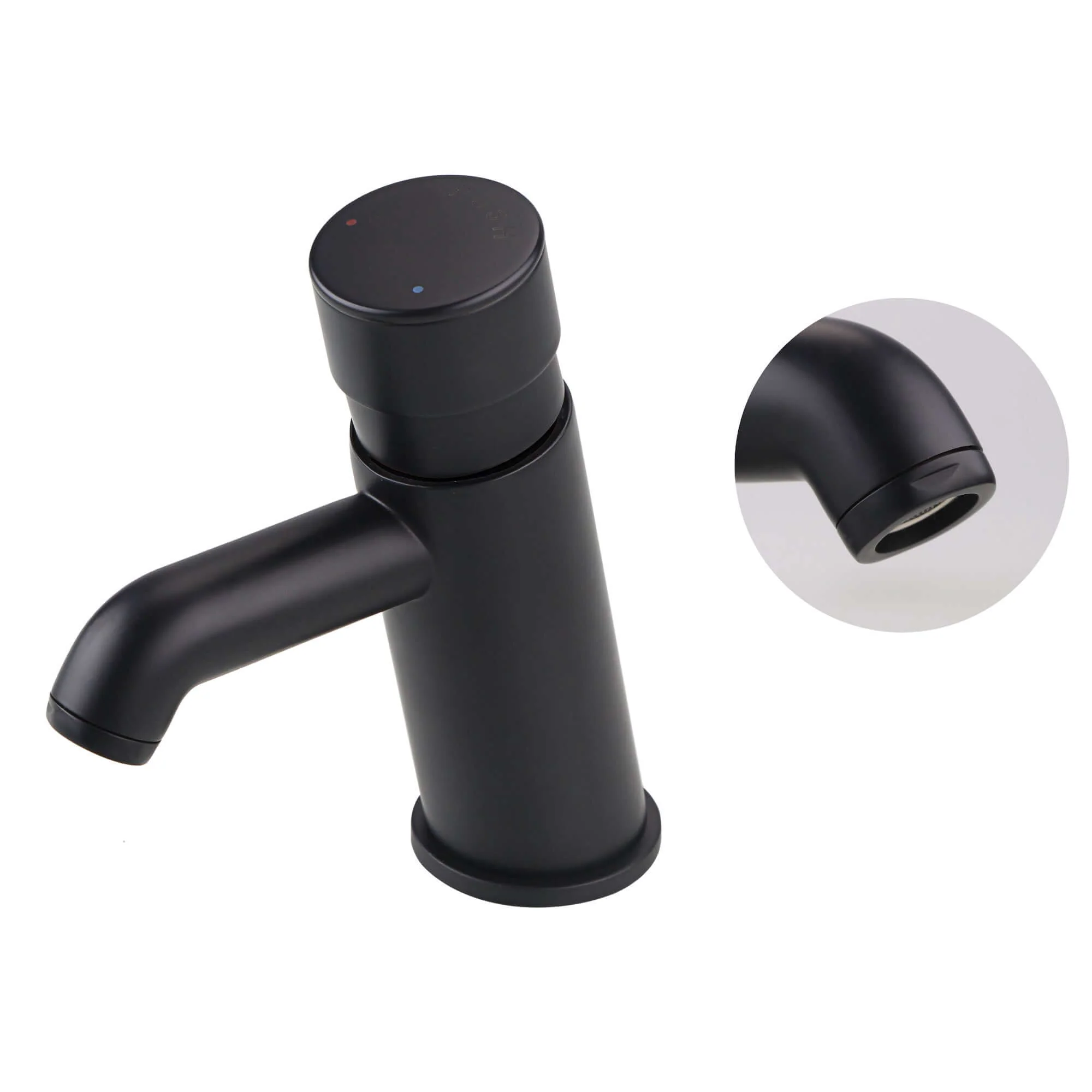 Vision mono non concussive time adjustable basin mixer tap modern - black - 12 pack - Image 3
