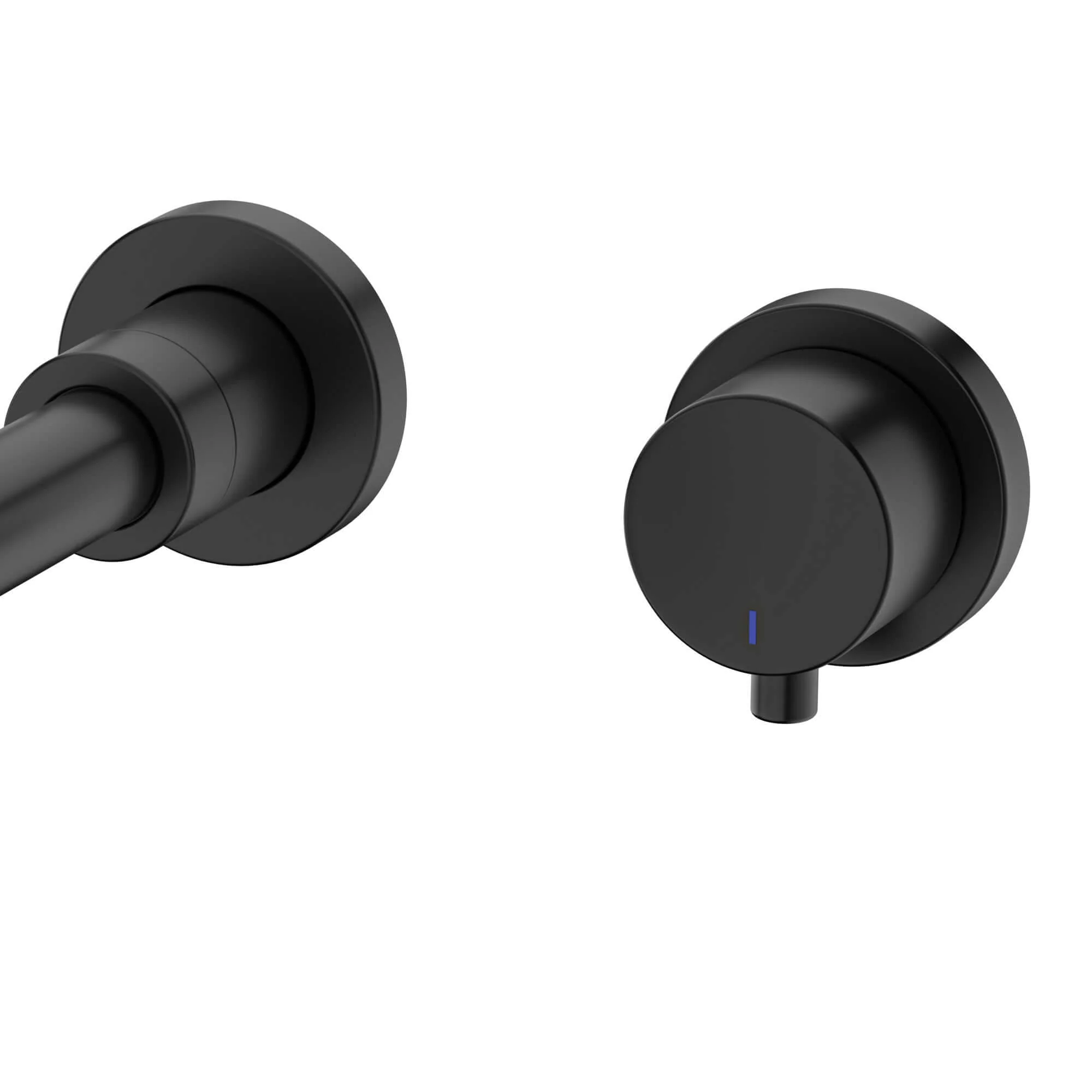 Zara contemporary wall mounted basin mixer tap (3TH) - matt black - Image 2