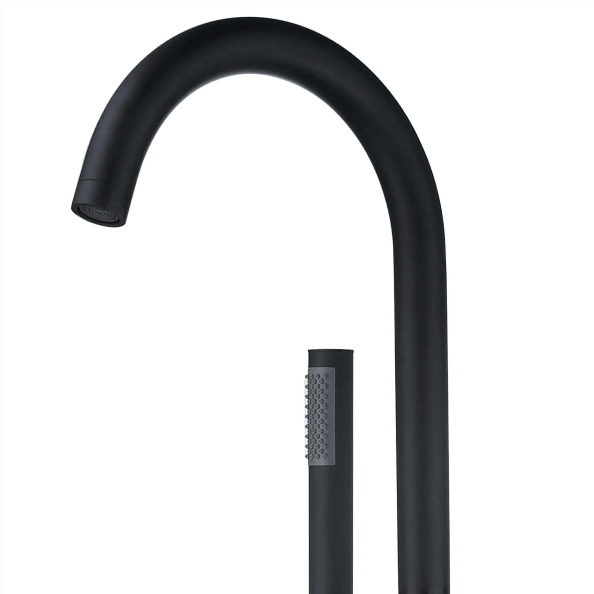 Zara floorstanding bath shower mixer tap - matt black - Image 3